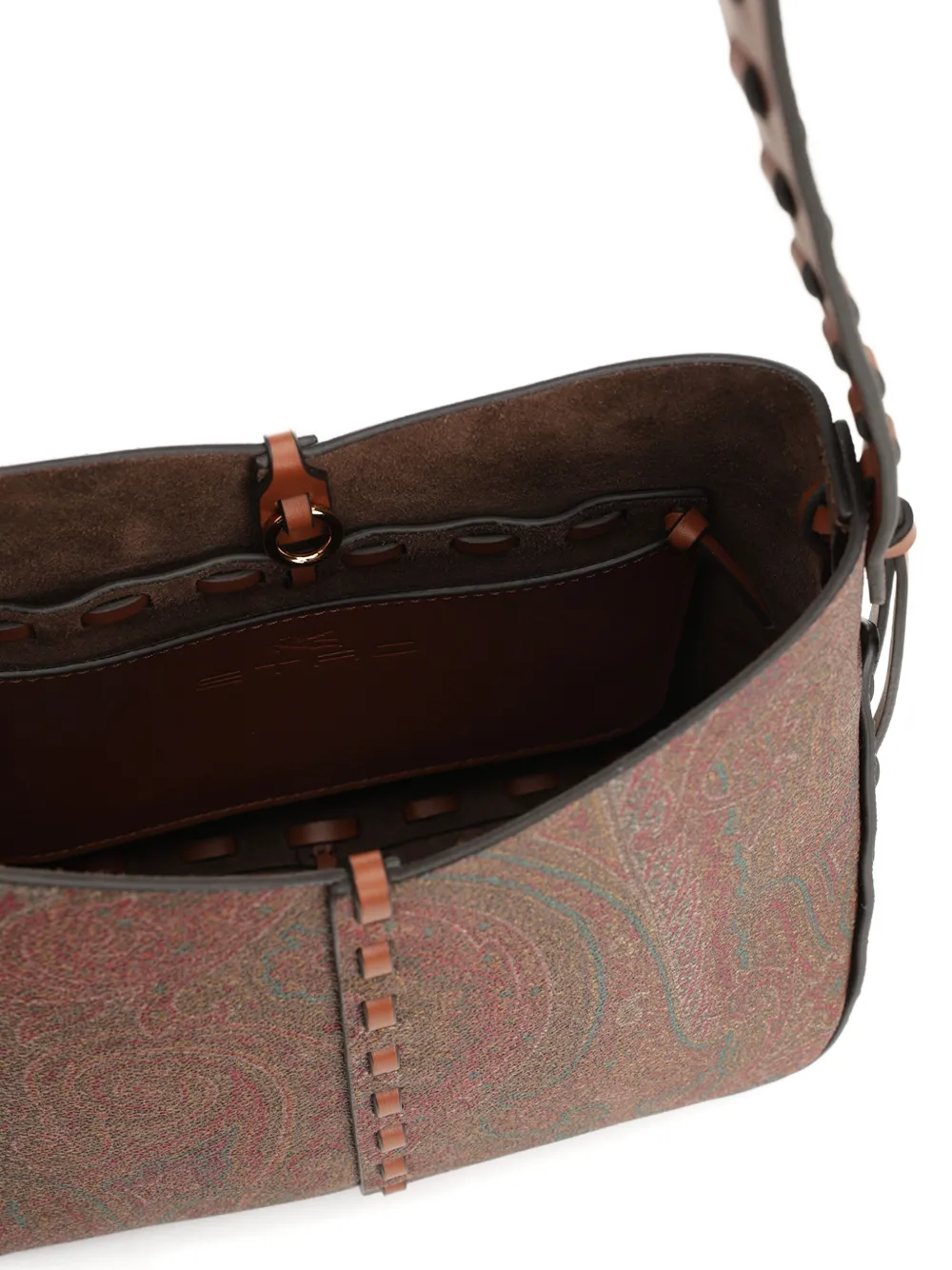 ETRO Schoudertas met paisley-print Bruin