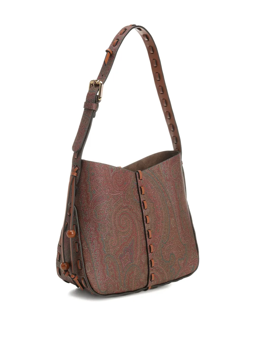 ETRO Schoudertas met paisley-print Bruin