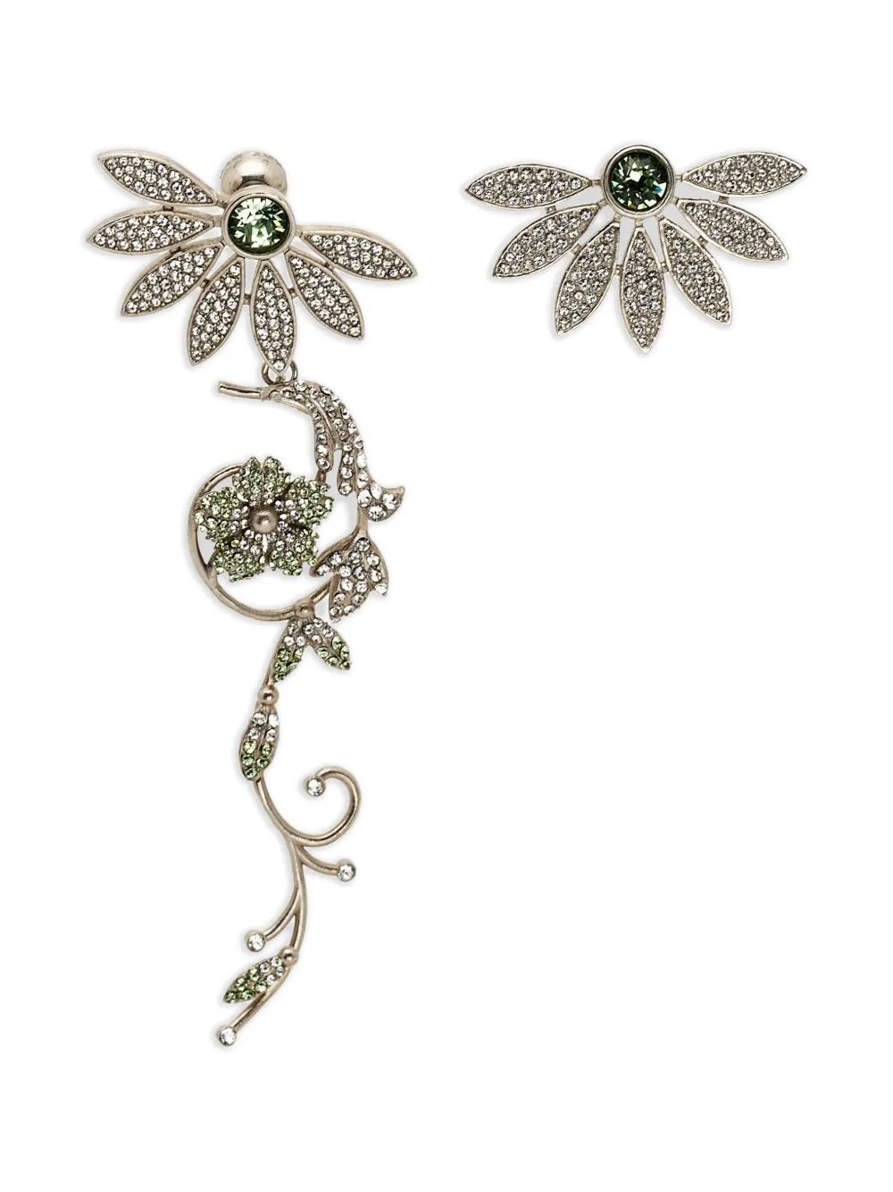 Burberry Pre-Owned flower crystal earrings | Metallic | Image 1