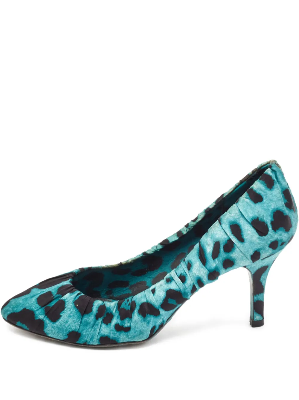 Dolce & Gabbana Pre-Owned zapatillas con estampado de leopardo y tacón de 120mm | azul | Image 1
