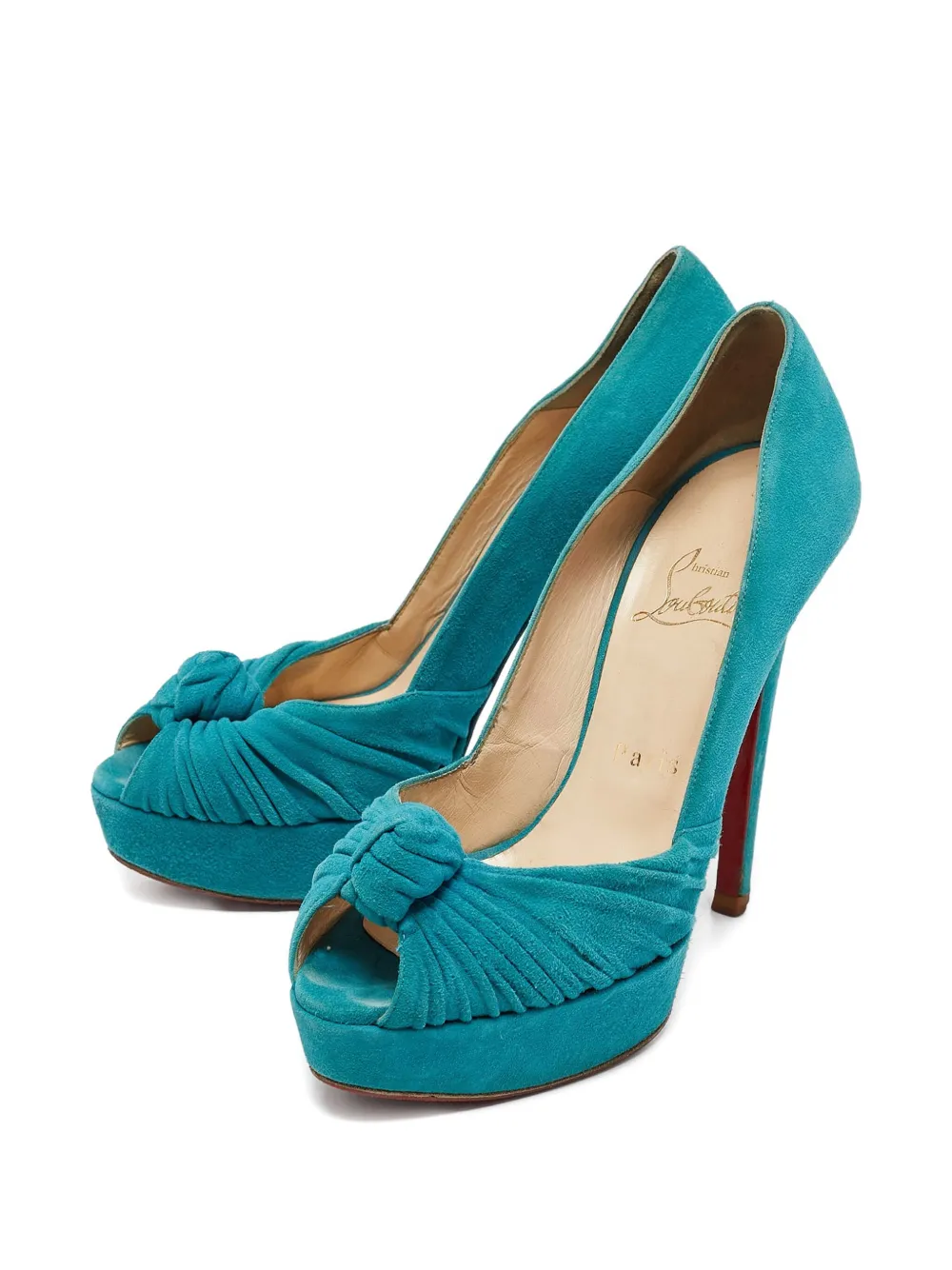 Christian Louboutin Pre-Owned 145 mm Jenny sandalen - Groen