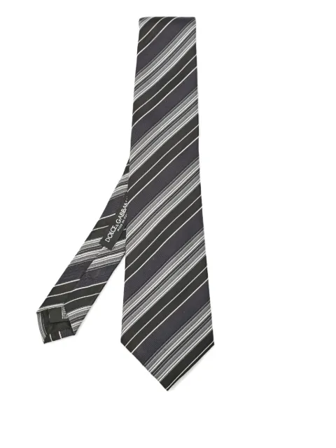 Dolce & Gabbana Pre-Owned Seidenkrawatte mit diagonalen Streifen