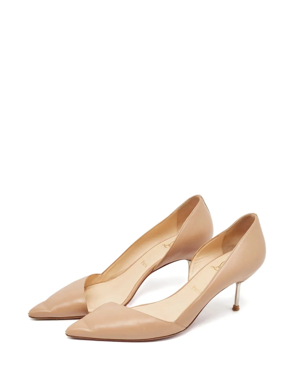 Christian Louboutin Pre-Owned 110 mm Newton leren pumps - Beige