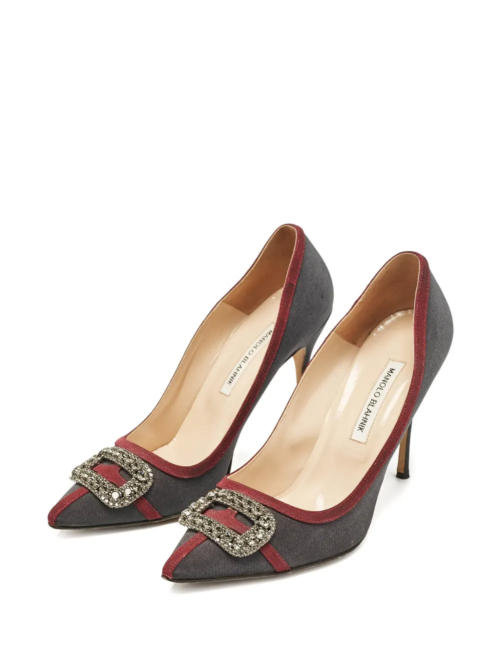 Manolo Blahnik pre-owned Gotrian jeweled buckle pumps | Image 2