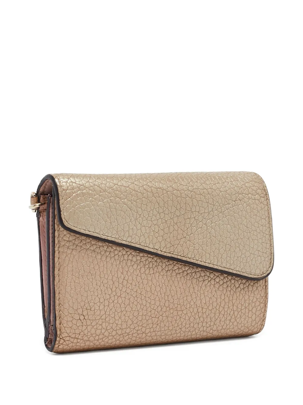 Pre-owned Dior Metallic Leather Envelope Wallet