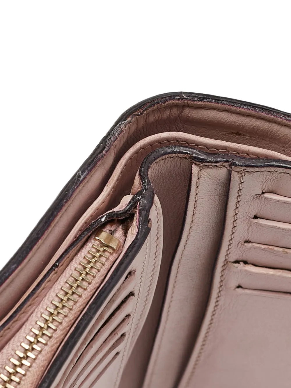 Pre-owned Dior Metallic Leather Envelope Wallet