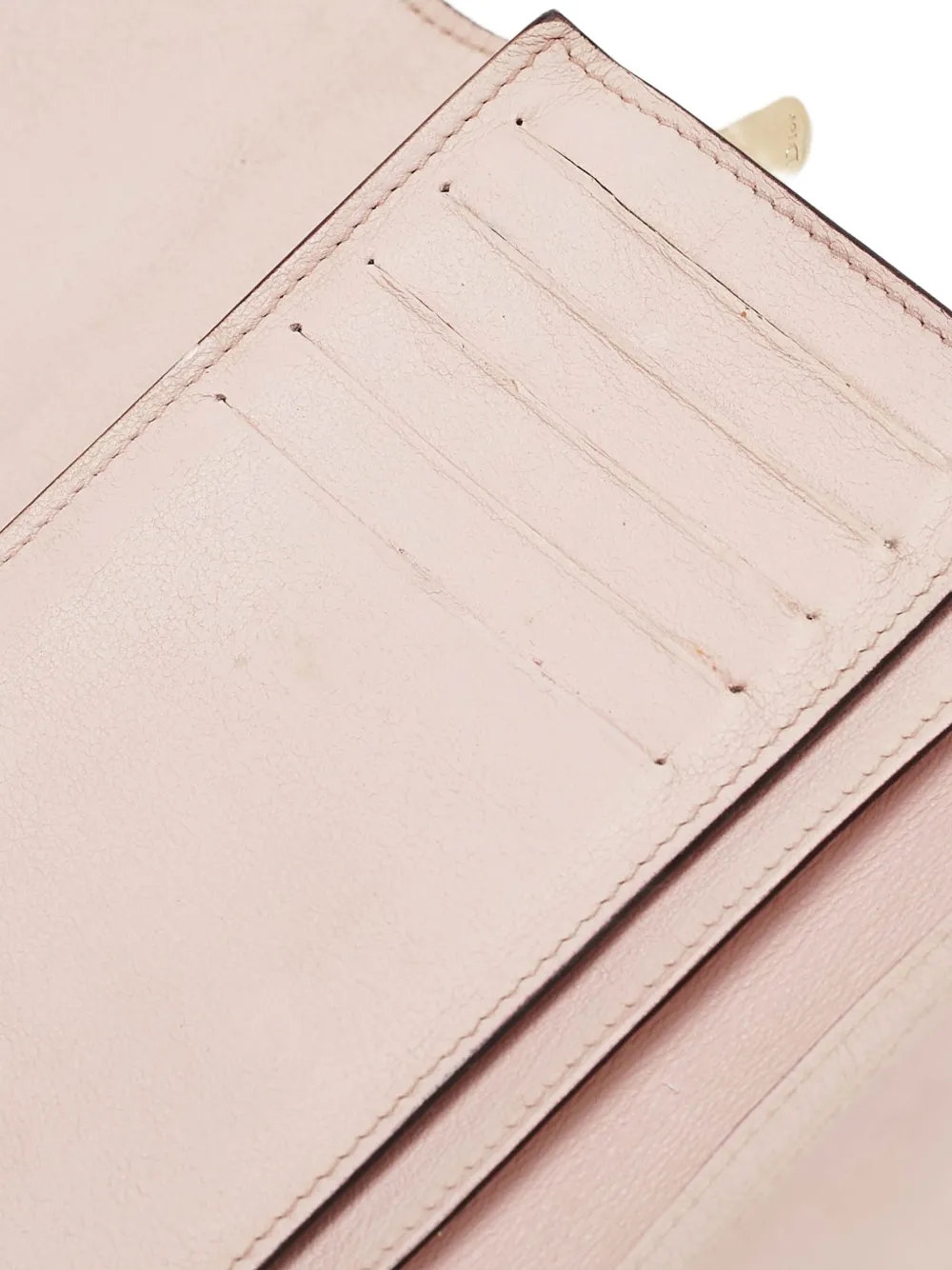 Pre-owned Dior Metallic Leather Envelope Wallet