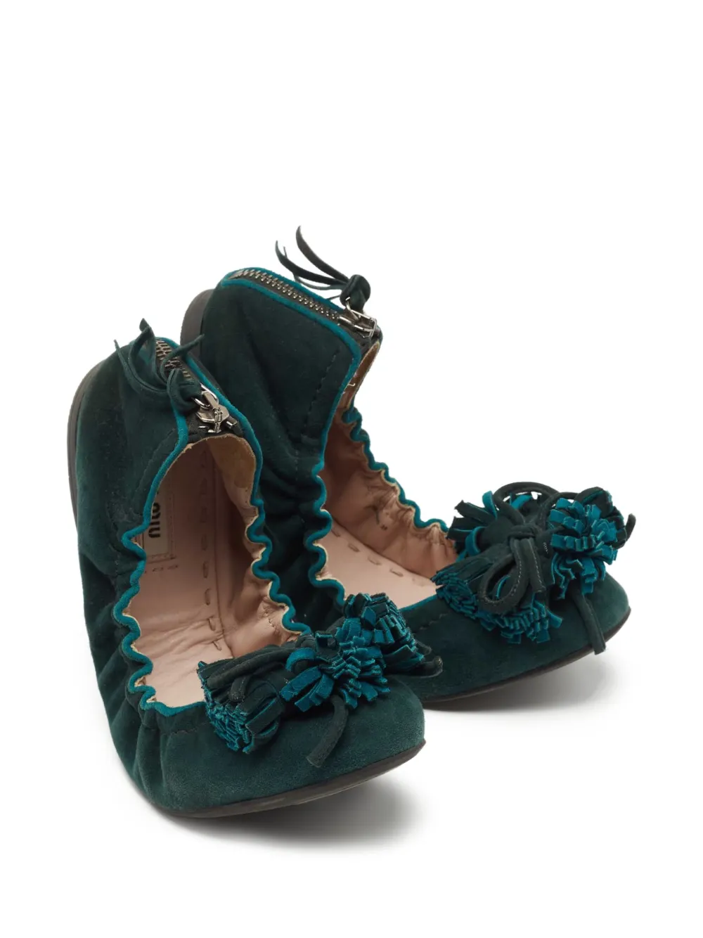 Miu Miu Pre-Owned 3D-detailed ballet flats | Image 2