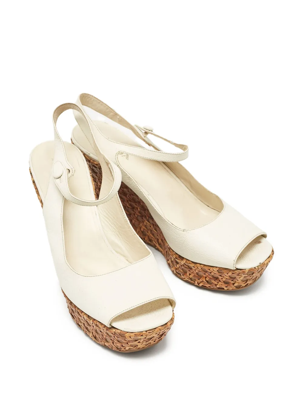 Prada Pre-Owned 110mm leather sandals | Image 2