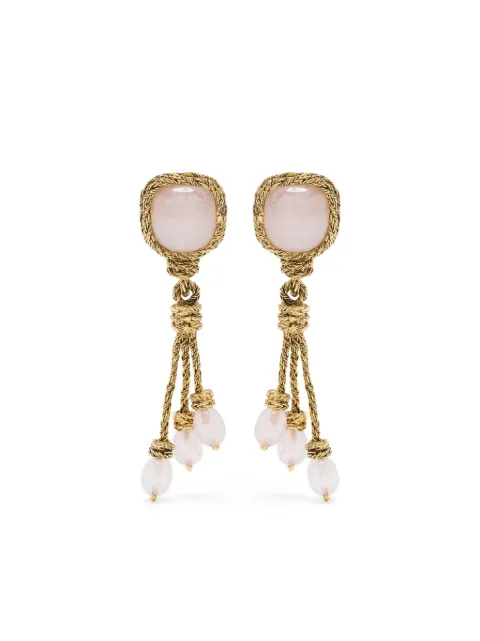 Aurelie Bidermann MIKI ROSE QUARTZ EARRINGS