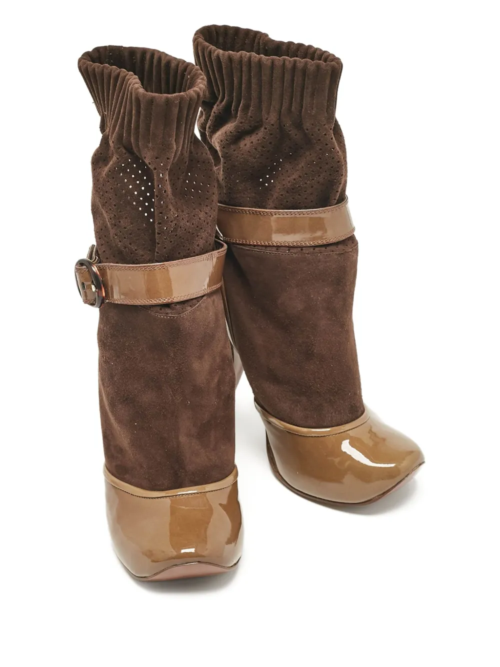 Marc Jacobs pre-owned 100mm Sock suede ankle boots | Image 2