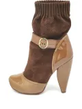 Marc Jacobs pre-owned 100mm Sock suede ankle boots - White