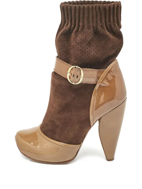 Marc Jacobs pre-owned 100mm Sock suede ankle boots