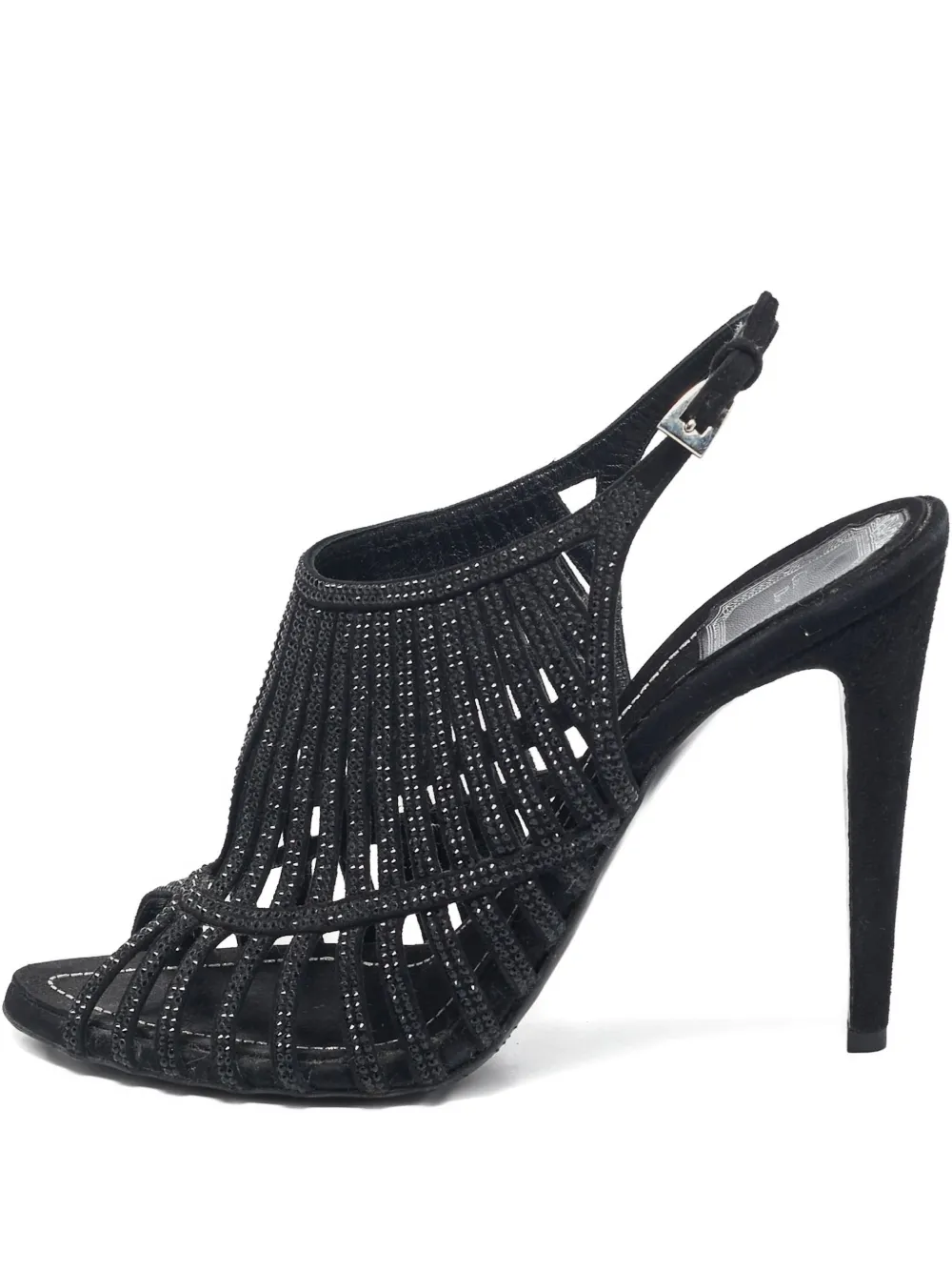 Christian Dior Pre-Owned 120mm crystal-embellished sandals - ブラック Christian Dior Pre-Owned 120mm crystal-embellished sandals - ブラック
