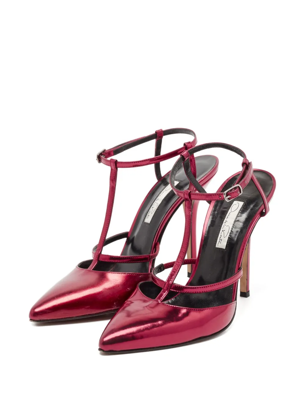 Oscar de la Renta Pre-Owned 110mm leather T-Strap pumps | Image 2