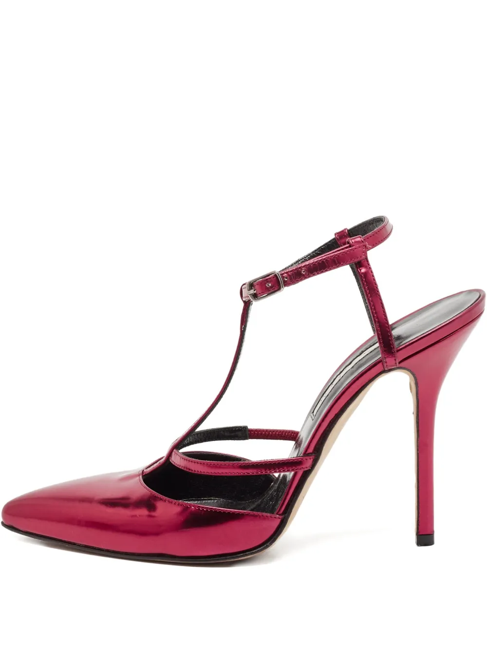 Oscar de la Renta Pre-Owned Tストラップ パンプス 110mm - レッド Oscar de la Renta Pre-Owned Tストラップ パンプス 110mm - レッド