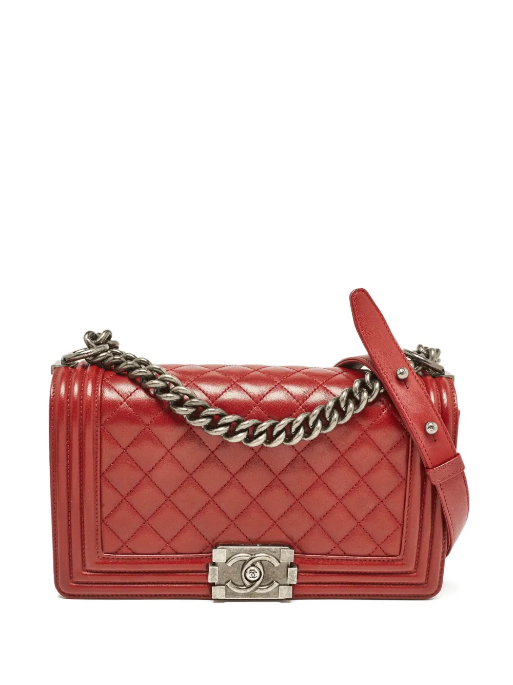CHANEL Pre-Owned Boy Chanel shoulder bag - レッド CHANEL Pre-Owned Boy Chanel shoulder bag - レッド