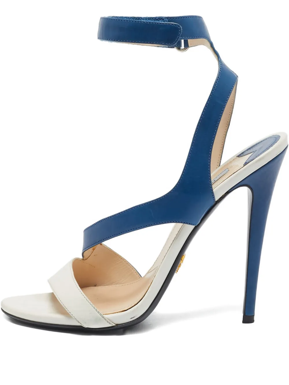 Prada Pre-Owned 130mm leather sandals - ブルー Prada Pre-Owned 130mm leather sandals - ブルー