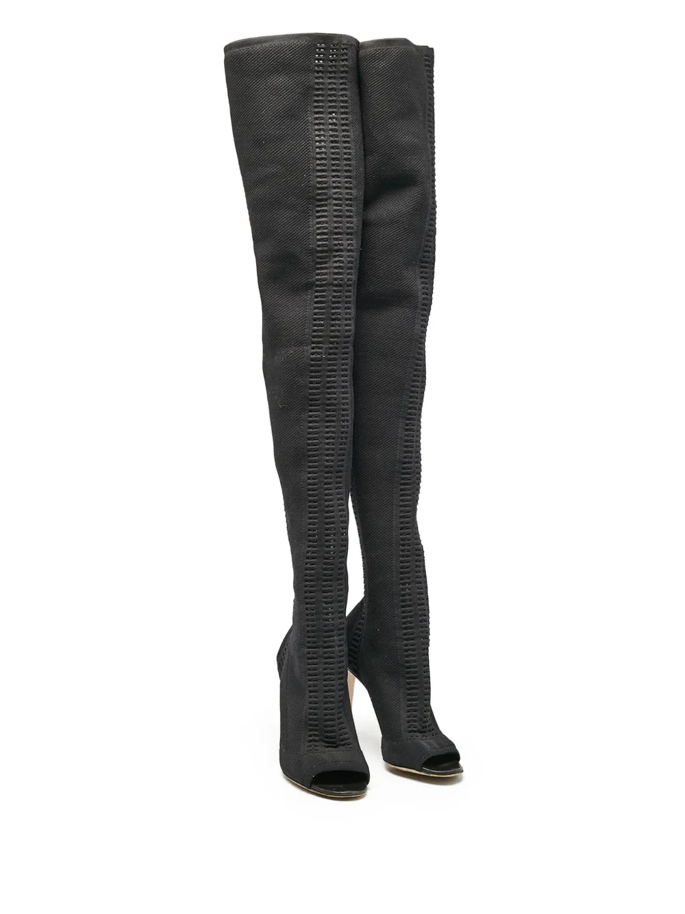 Gianvito Rossi pre-owned 100mm open-toe over-the-knee boots | Image 2