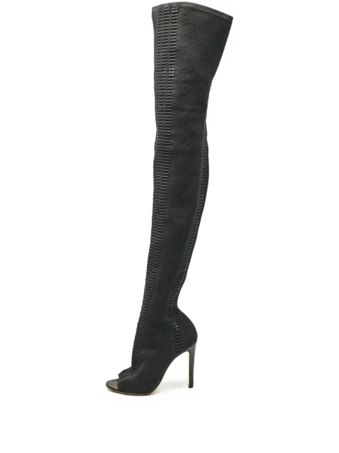 Gianvito Rossi pre-owned 100mm open-toe over-the-knee boots