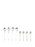 Alighieri beaded-handle dessert spoons - Silver