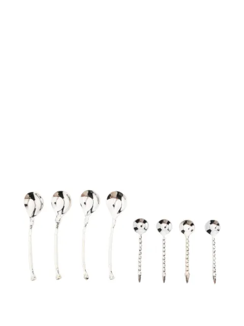 Alighieri beaded-handle dessert spoons