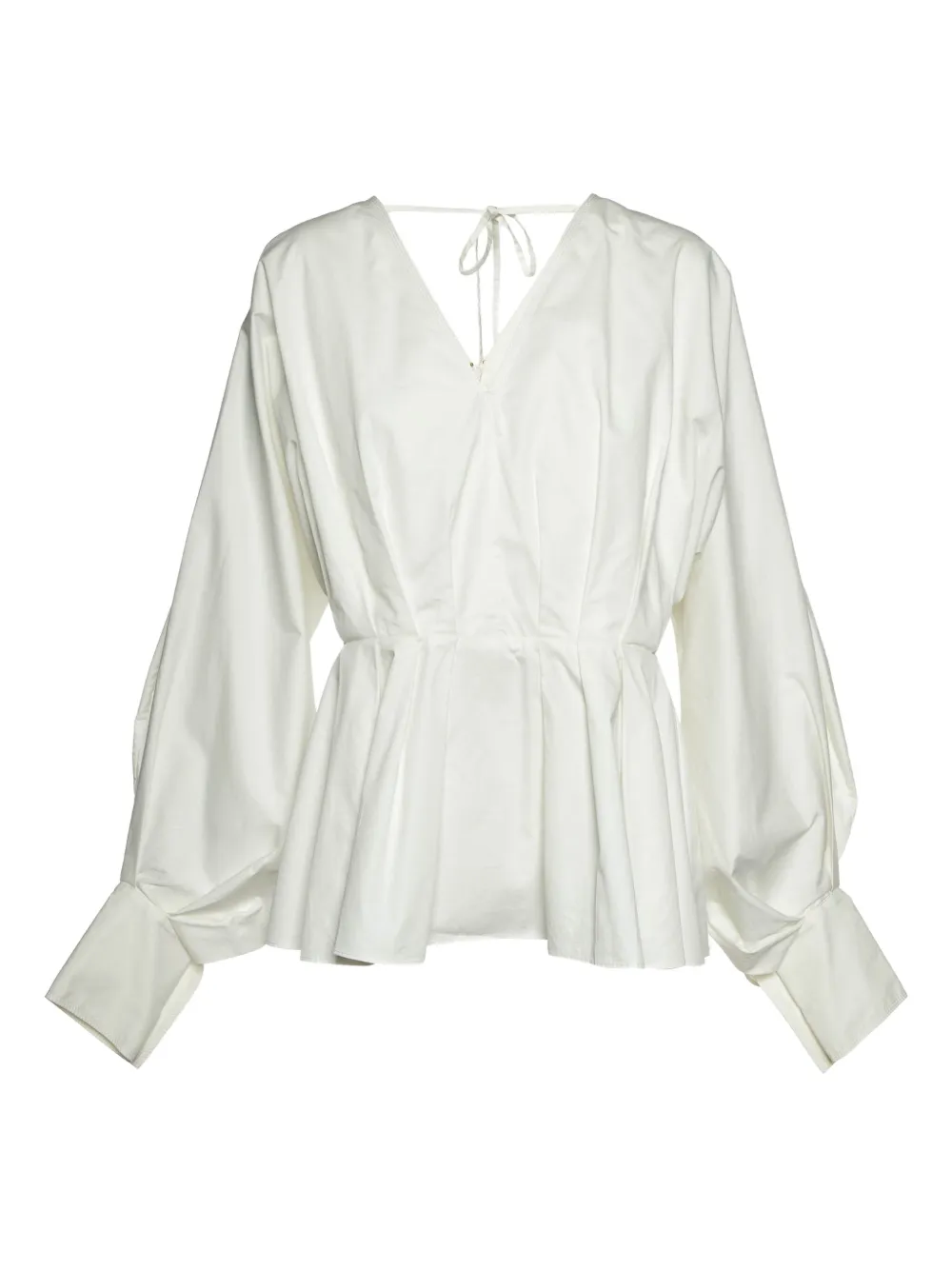 pre-owned Colette peplum long-sleeve blouse