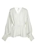 Roksanda pre-owned Colette peplum long-sleeve blouse - White