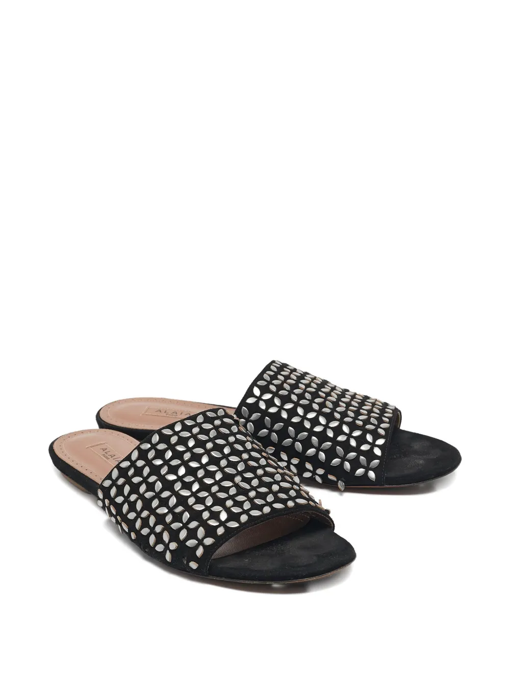Alaïa Pre-Owned Suède slippers - Zwart