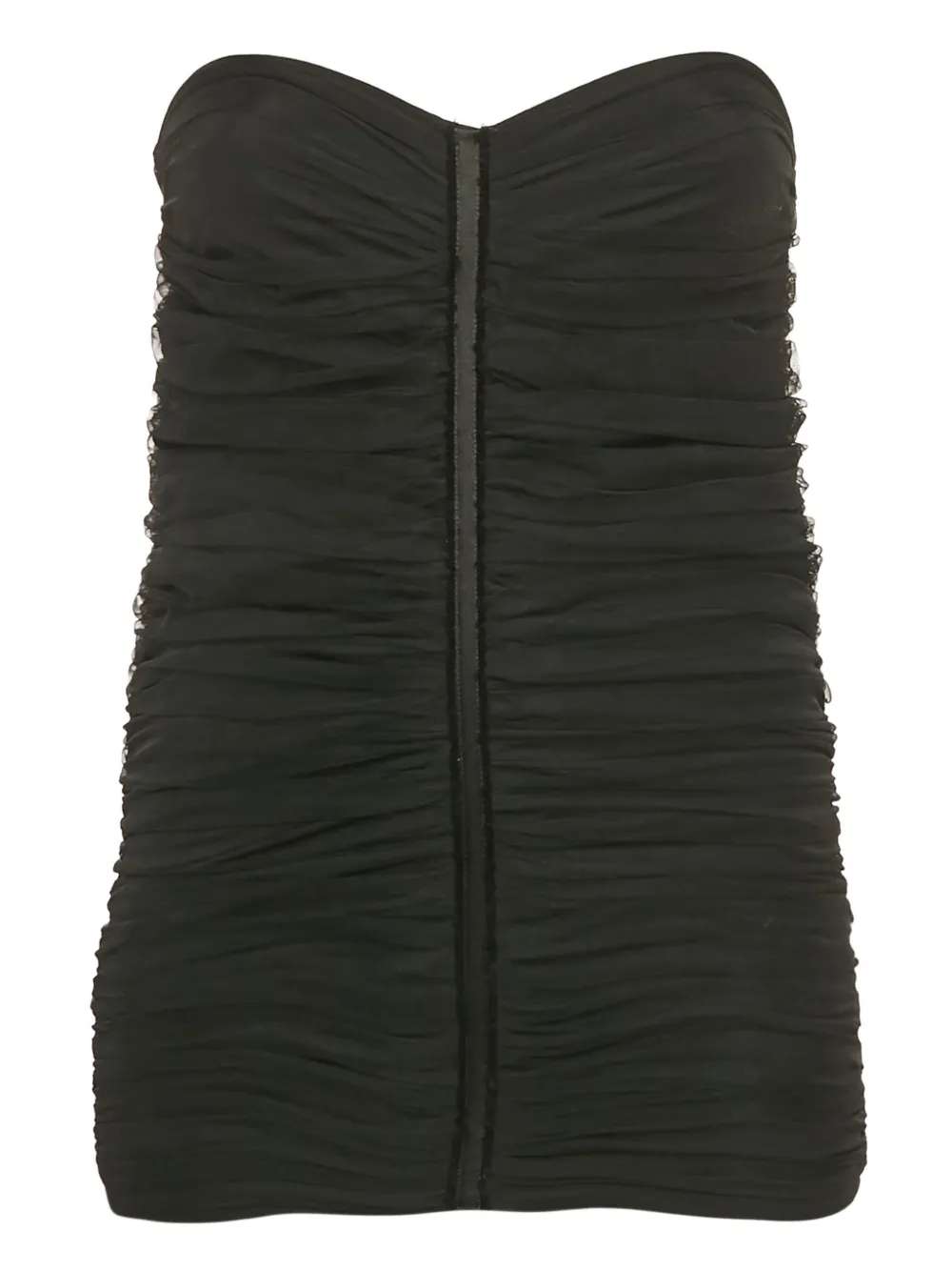 Elisabetta Franchi ruched strapless top | Black | Image 1