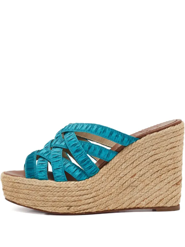 Christian Louboutin Pre-Owned レザーウェッジサンダル 110mm