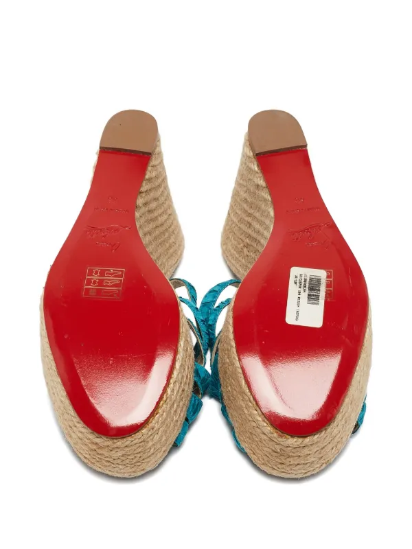 Christian Louboutin Pre-Owned レザーウェッジサンダル 110mm
