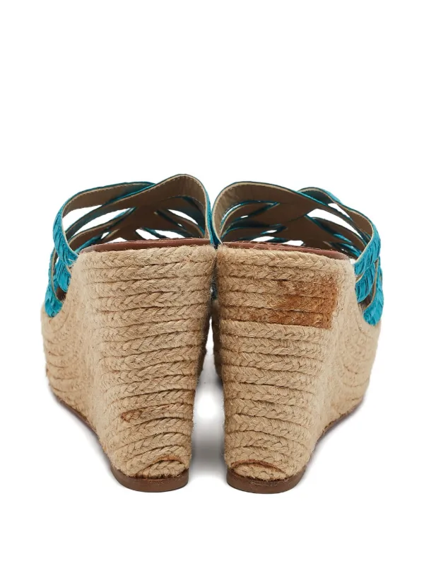 Christian Louboutin Pre-Owned レザーウェッジサンダル 110mm