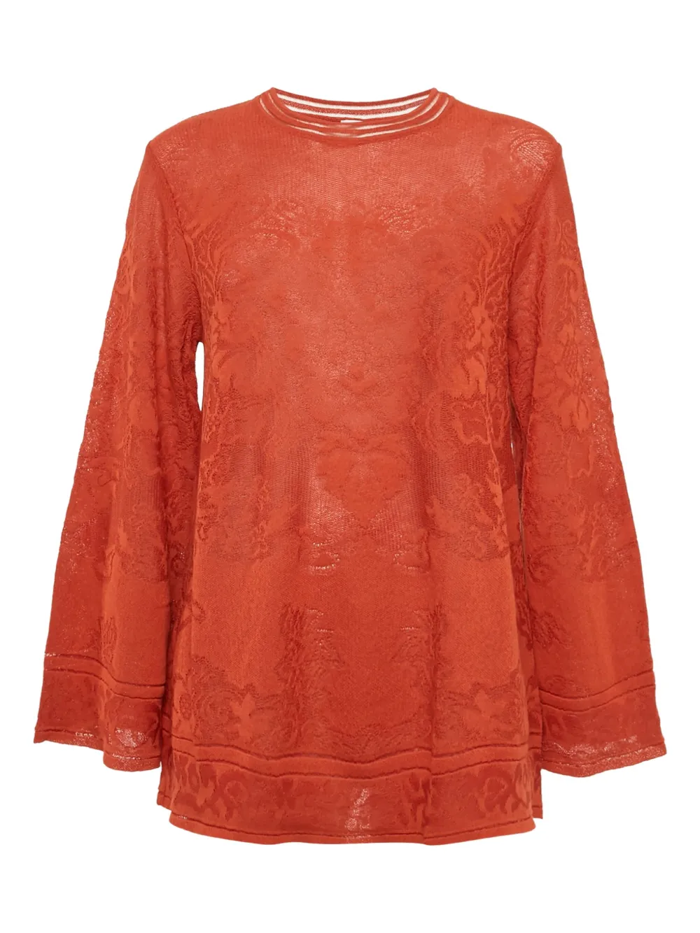 Missoni Pre-Owned cotton-blend knit top | Orange | Image 1