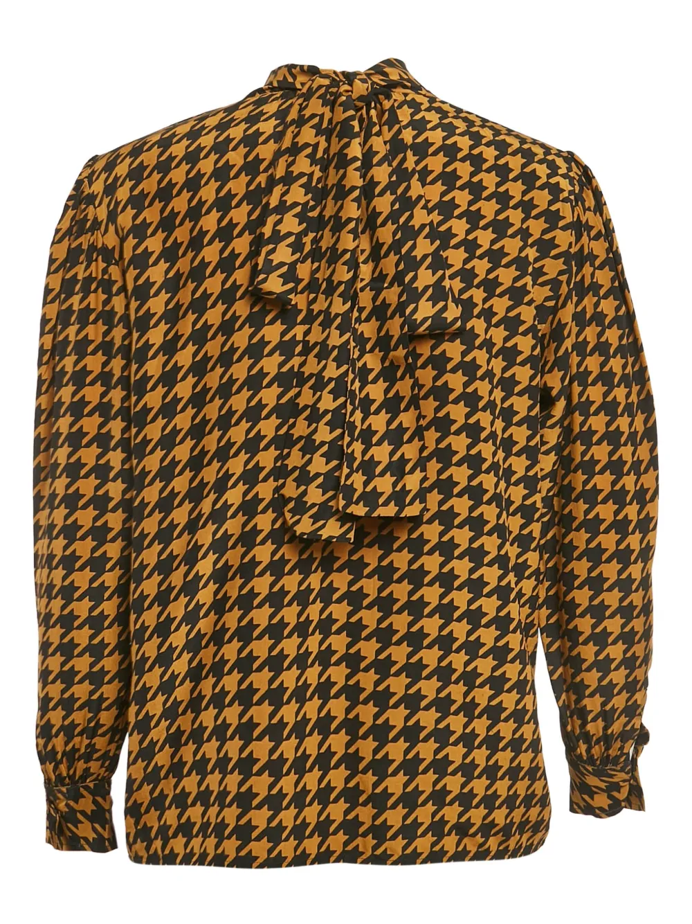 Saint Laurent Pre-Owned blusa con estampado pied de poule | marrón | Image 1