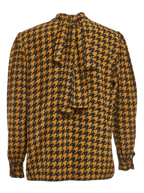 Saint Laurent Pre-Owned houndstooth-print blouse