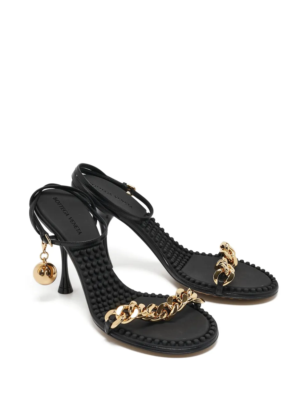 Bottega Veneta Pre-Owned 100mmchain-detail heeled sandals | Image 2