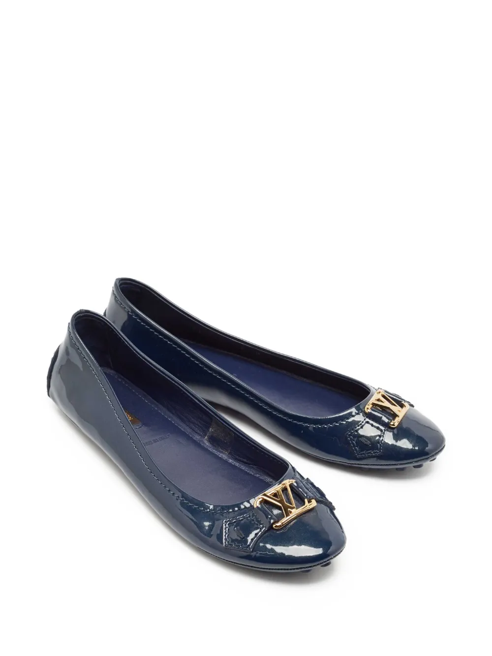 Louis Vuitton Pre-Owned Ballerina's met LV-plakkaat - Wit