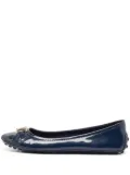 Louis Vuitton Pre-Owned LV-plaque ballet flats - White