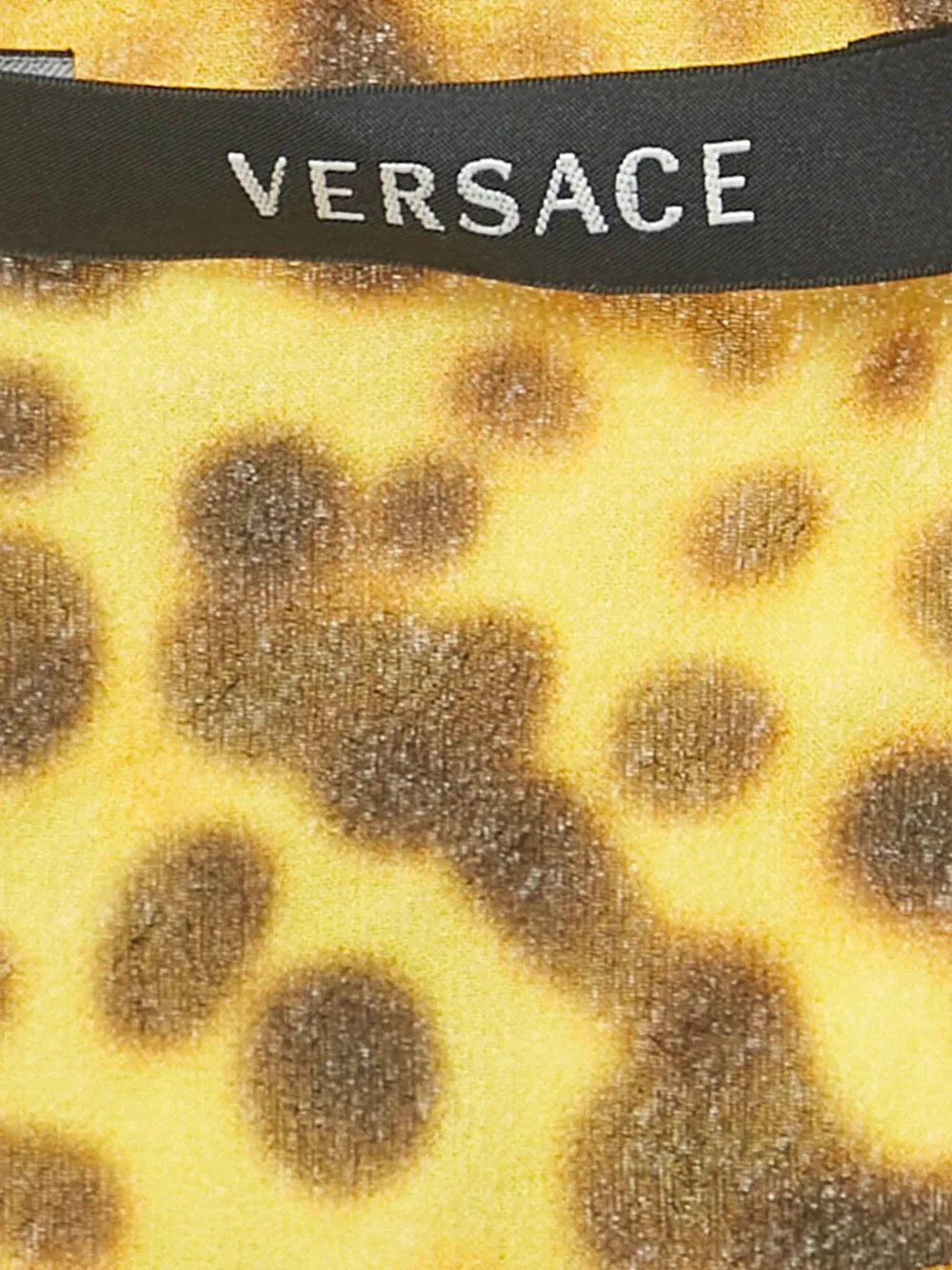 Pre-owned Versace Leopard-print Top In Yellow