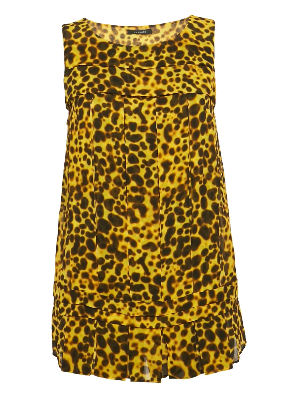 Versace Pre-Owned top con estampado de leopardo | amarillo | Image 1