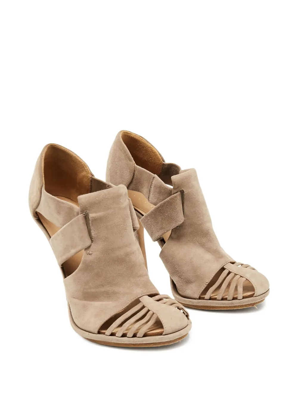 Balenciaga Pre-Owned 120 mm pumps met bandjes - Beige