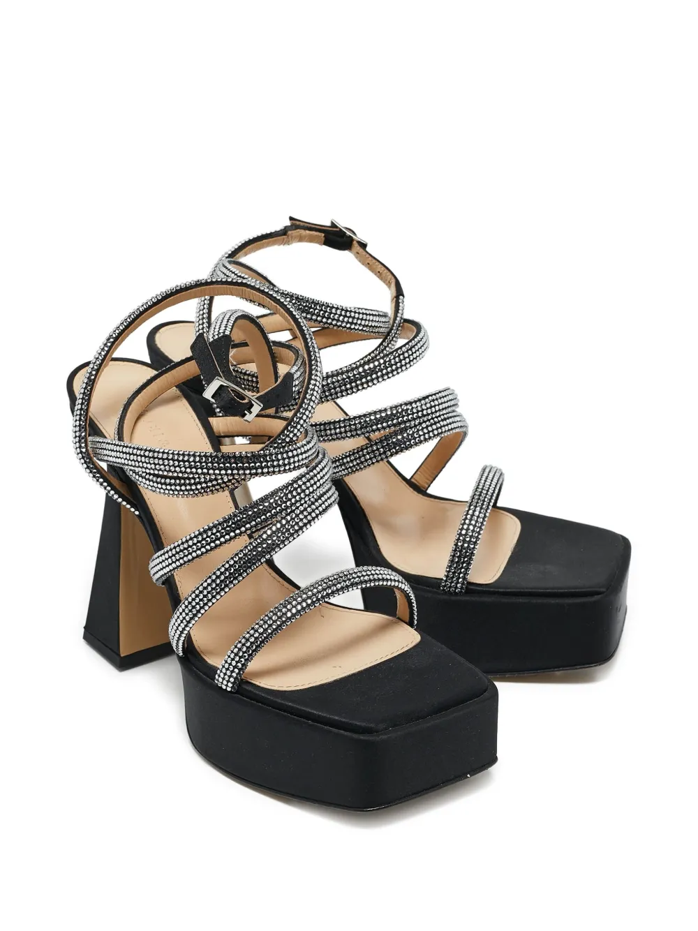MACH & MACH pre-owned strappy embellished platform sandals | Image 2