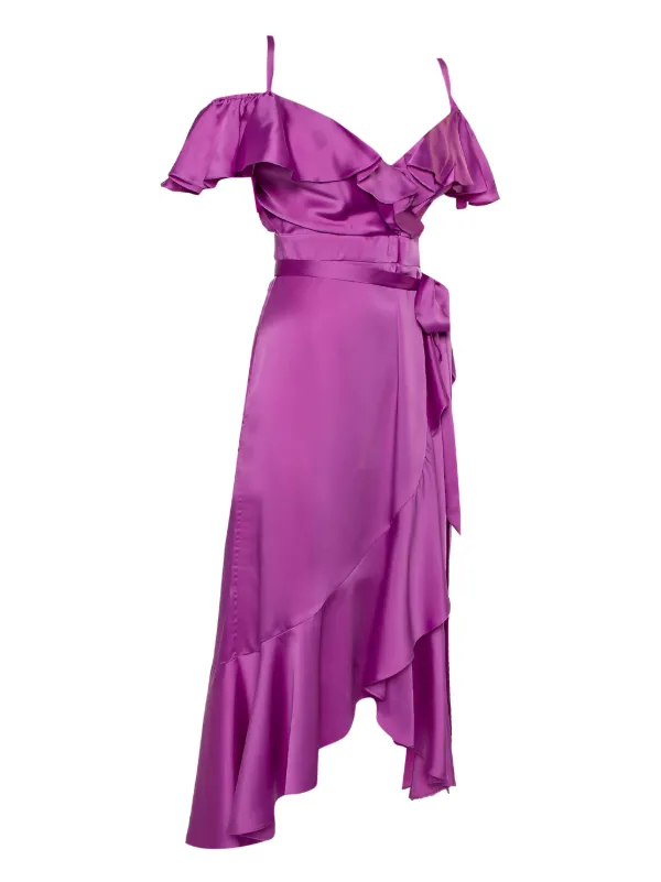 Temperley London Ruffled Wrap Dress - Purple Temperley London Ruffled Wrap Dress - Purple