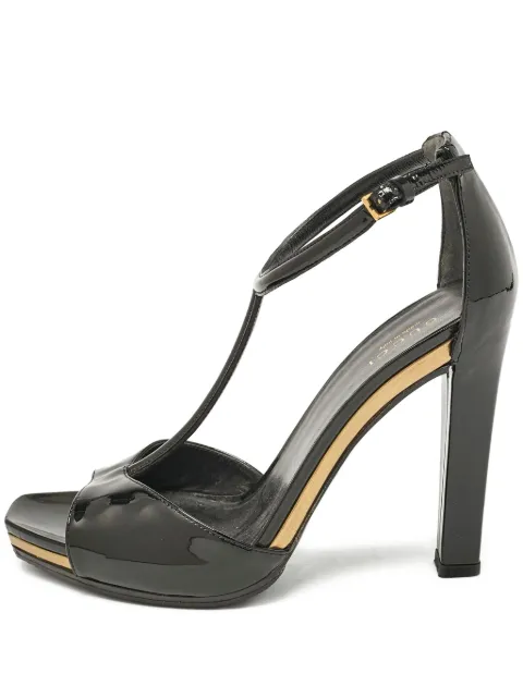 Gucci Pre-Owned 110mm T-strap patent-leather pumps 