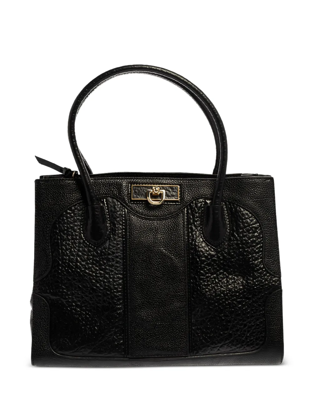 Pre-owned textured-leather tote bag
