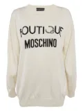Moschino Pre-Owned logo-lettering oversized jumper - White
