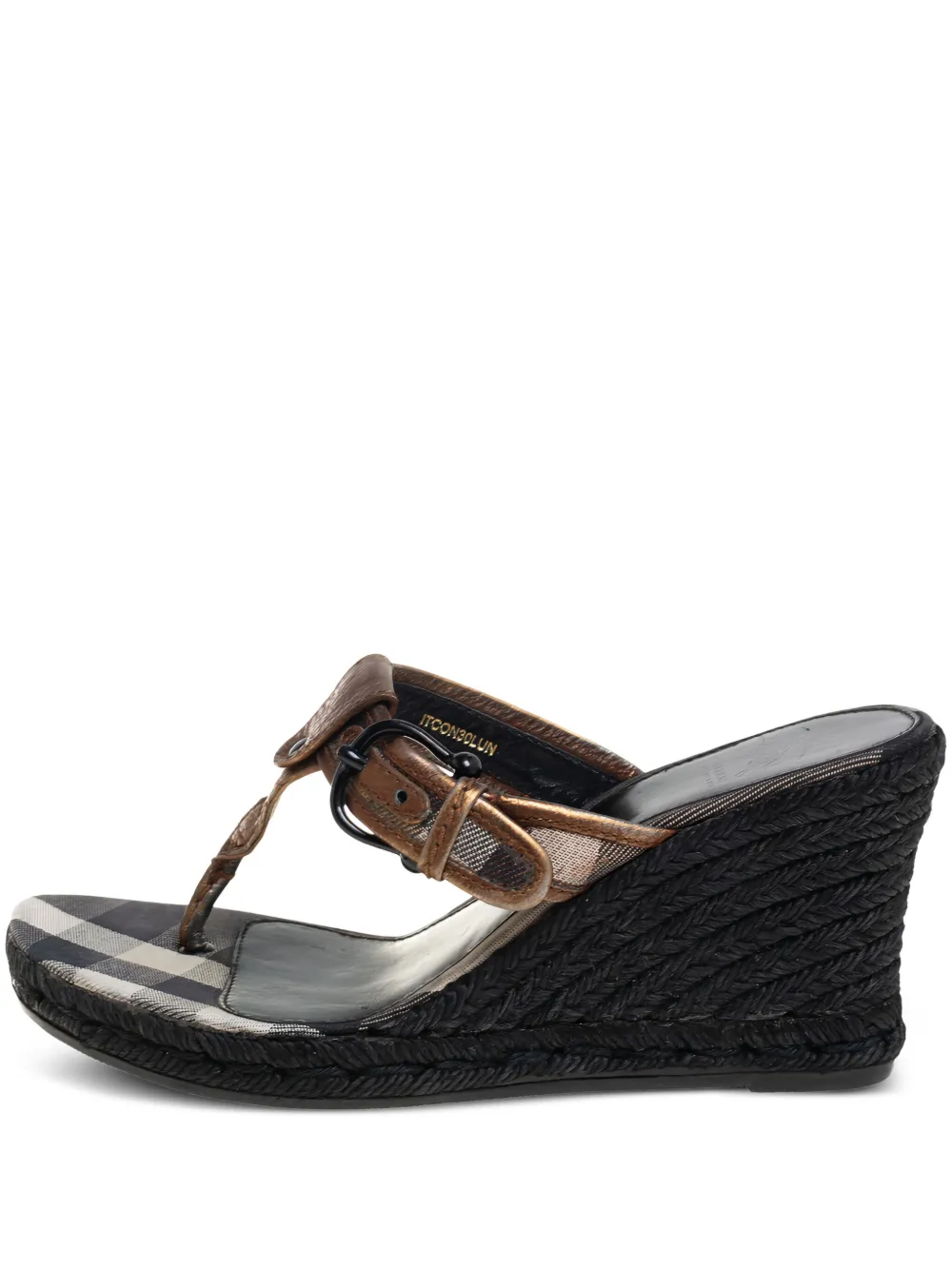 metallic wedge sandals