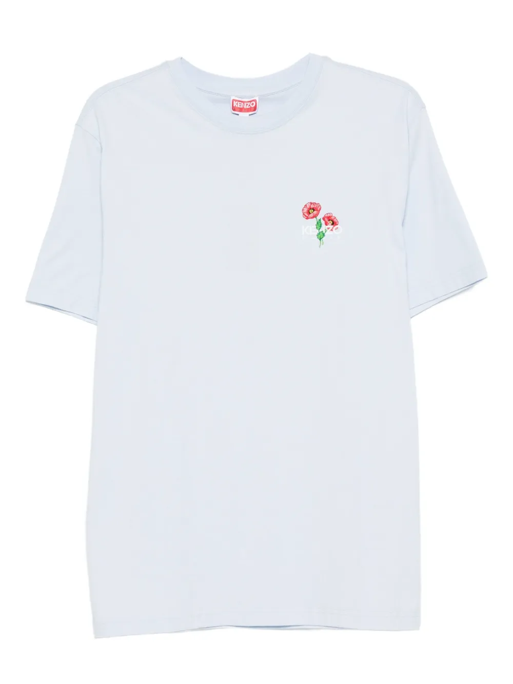 Kenzo T-shirt met geborduurde bloem Blauw