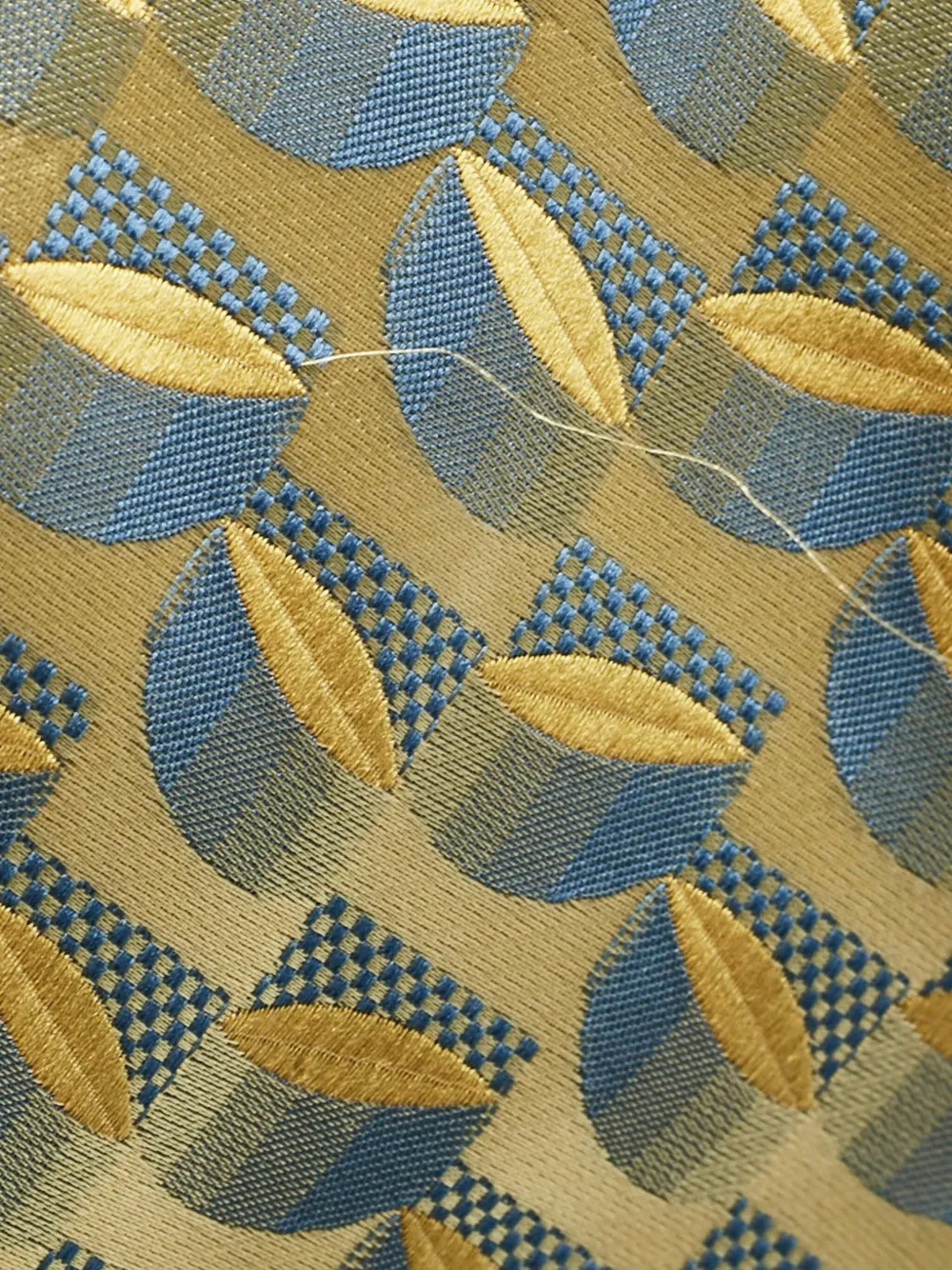 Pre-owned Gianfranco Ferre Geometric-pattern Tie In Yellow